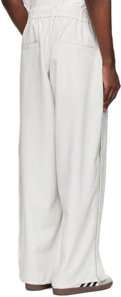 Y-3 Gray Sport Uniform Wide Trousers 3