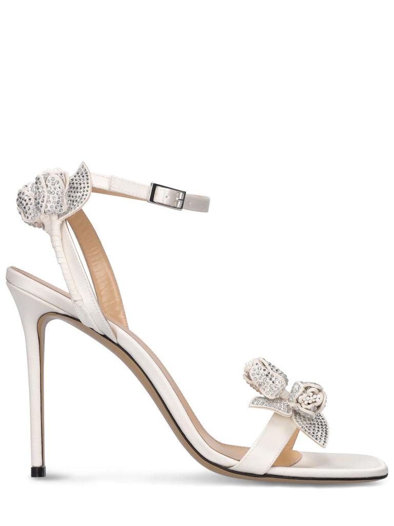 Mach & Mach Mach & Mach Sirene Satin Round Toe Pearl Sandals