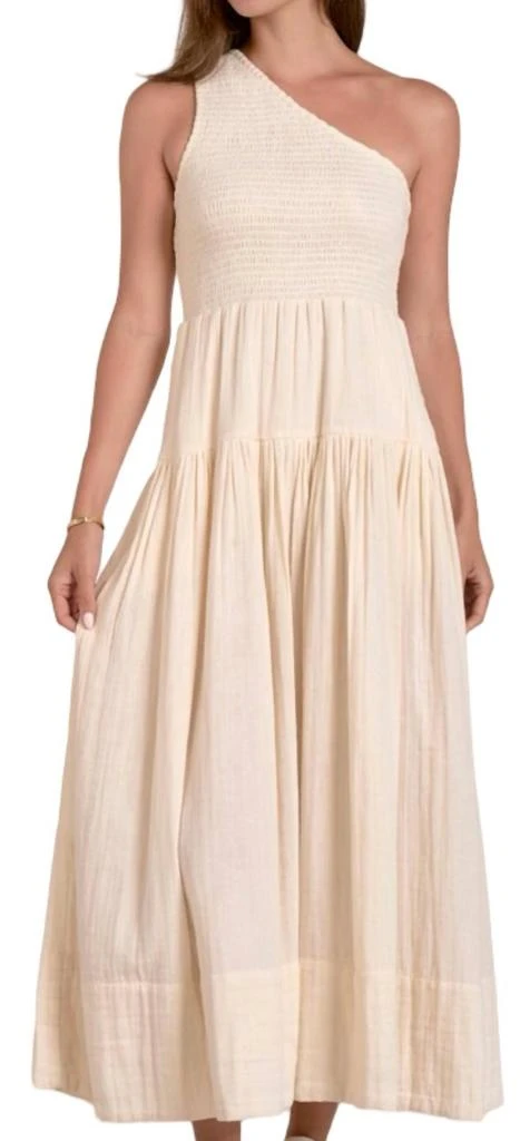 chinese dress ladies Elan Jillian Smocked Belted Maxi Dress