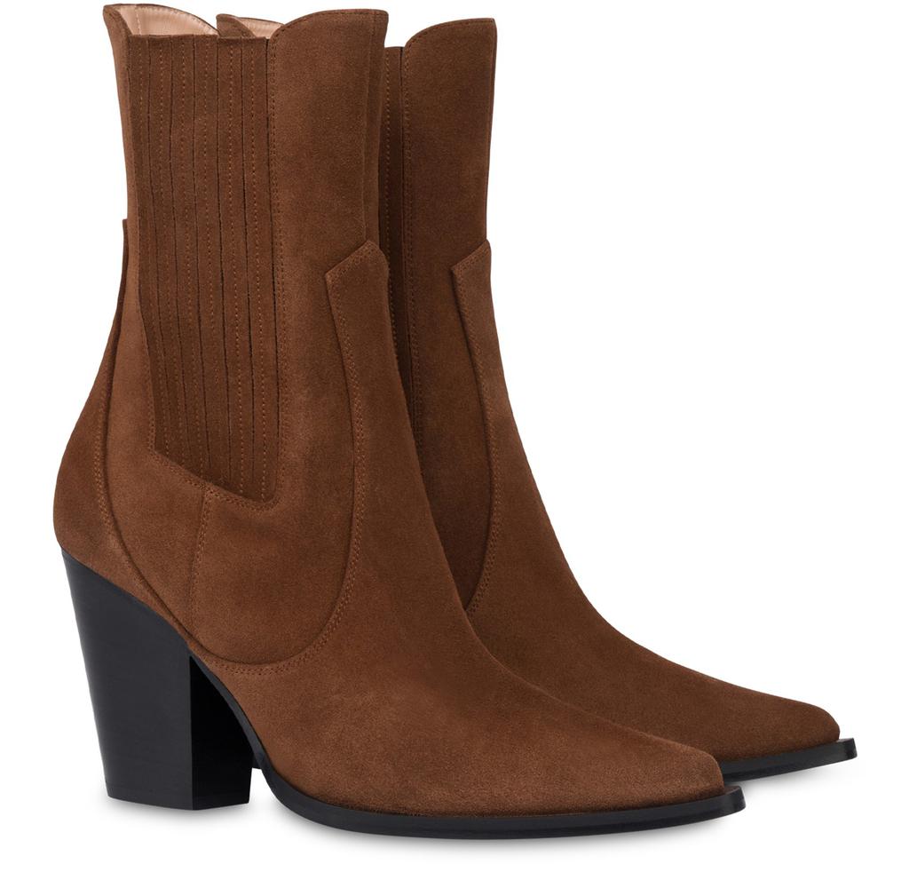 Alberta Ferretti Suede Texan ankle boots