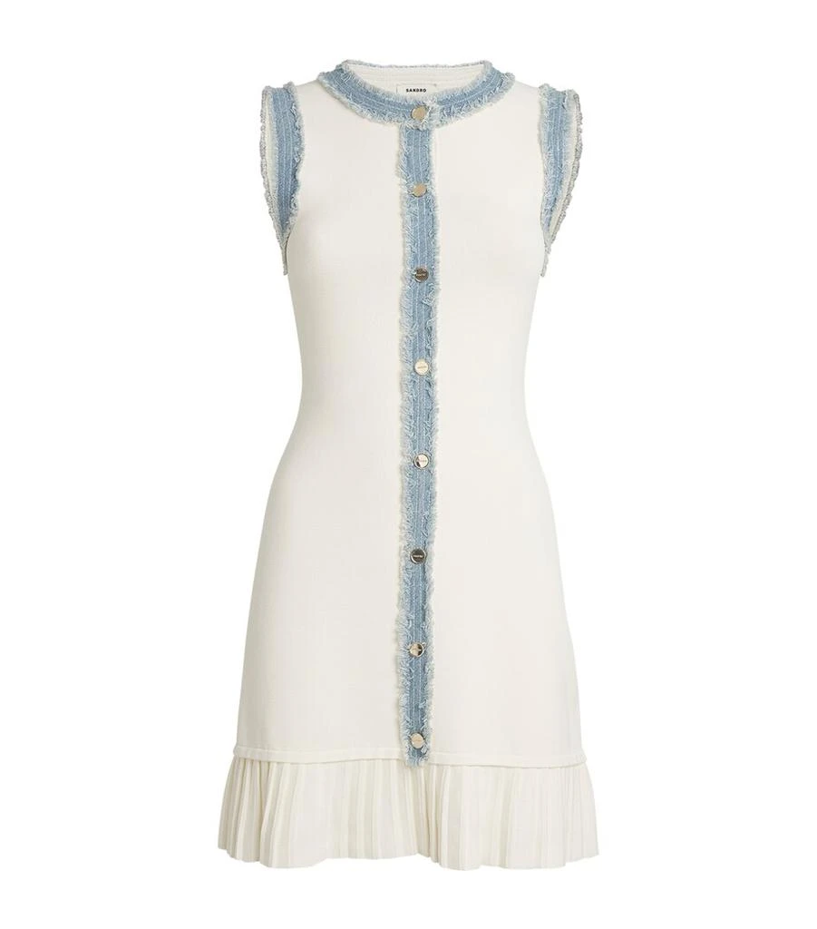 Sandro Paris Denim-Trim Mini Dress - Dresses & Skirts - BeyondStyle