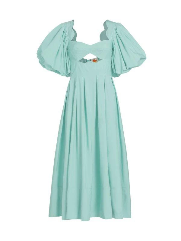 Farm Rio Cotton Cut-Out Midi-Dress 6