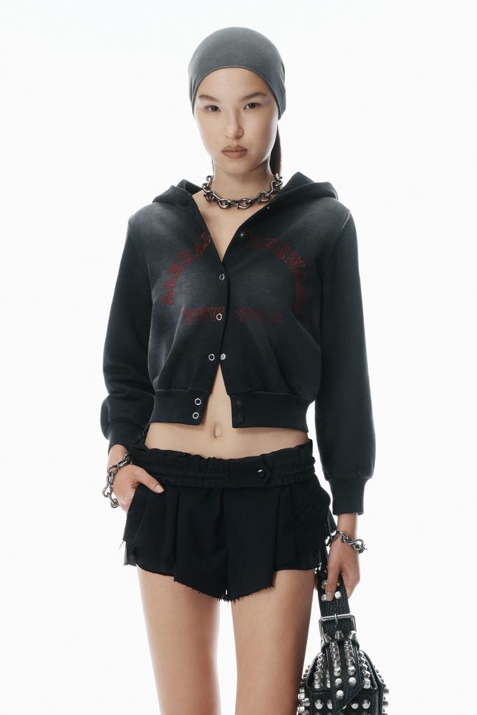 Alexander Wang Shrunken Cotton Terry Cardigan