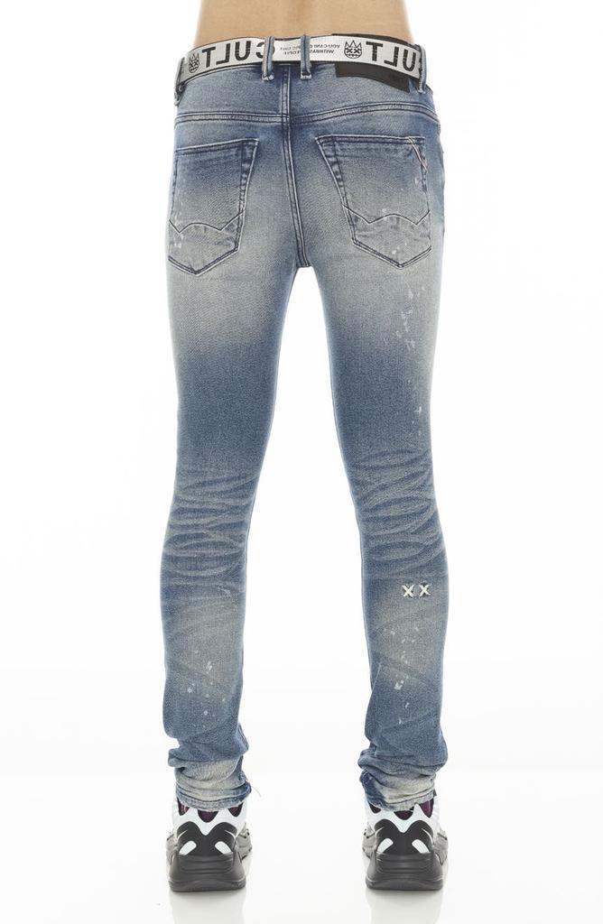 Cult Of Individuality Punk Belted Distressed Super Skinny Jeans