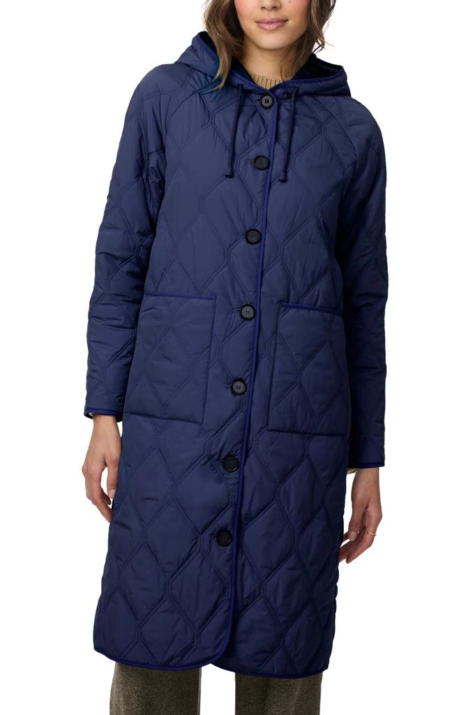 Bernardo Diamond Quilted Hooded Coat 4