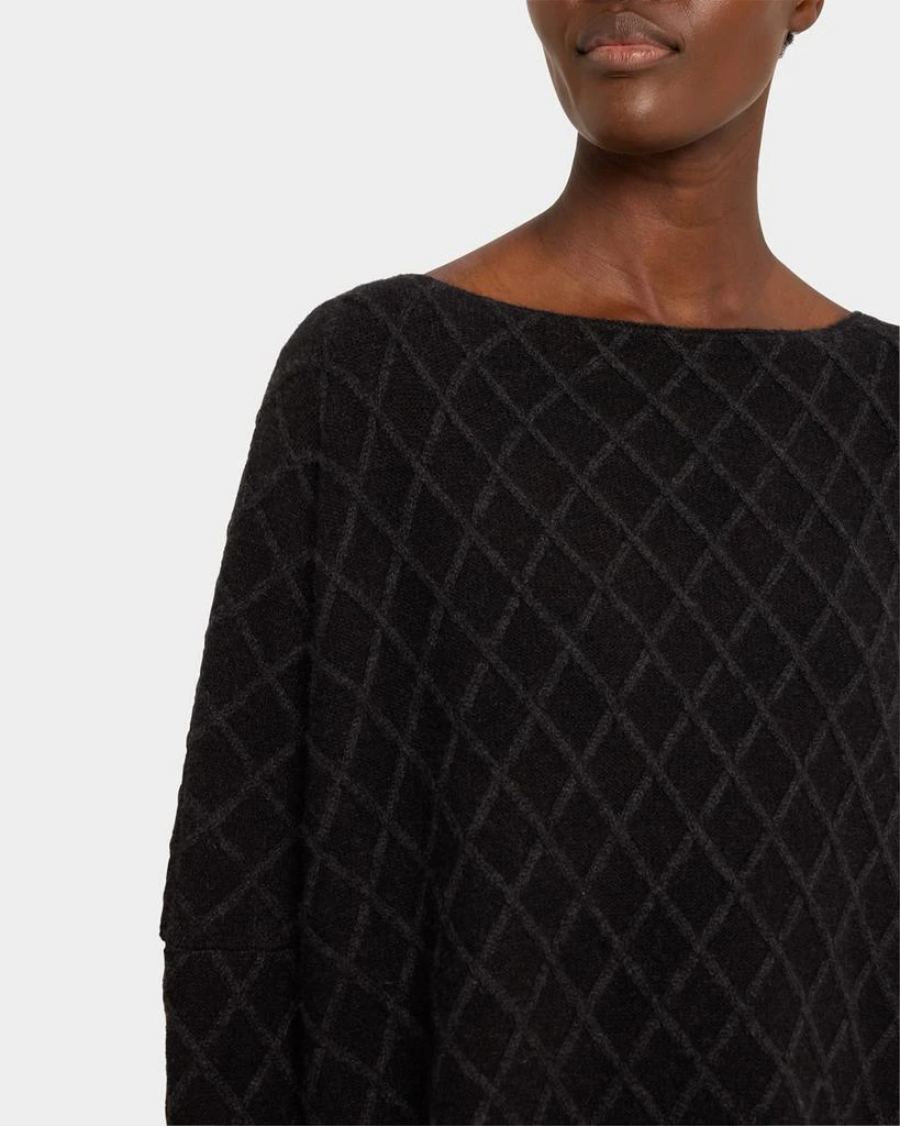 Eskandar Diamond Fine-Gauge Knit Cashmere Sweater (Mid Plus Length) 5