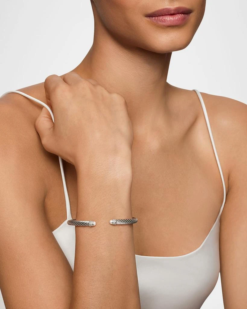 David Yurman Cable Bracelet with Gemstone and Diamonds in Silver 2