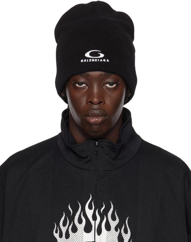 Balenciaga Black Loop Sports Icon Beanie 1