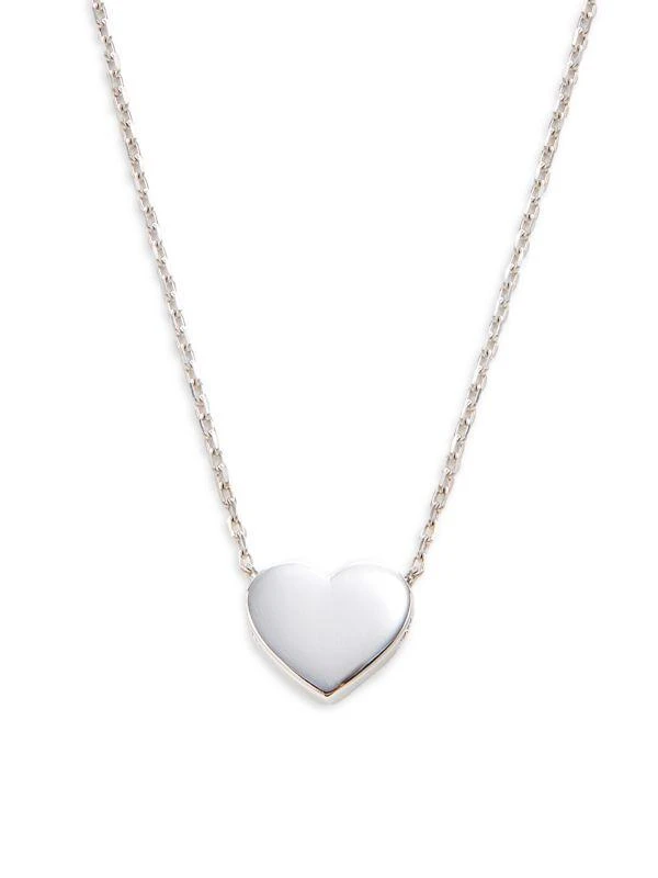 Saks Fifth Avenue 14K White Gold Heart Necklace/17'' 1