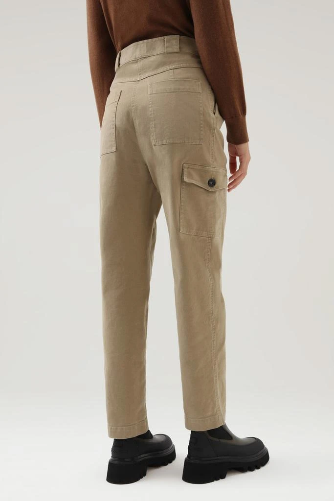 WOOLRICH Cotton Twill Cargo Pants - Women - Beige 2