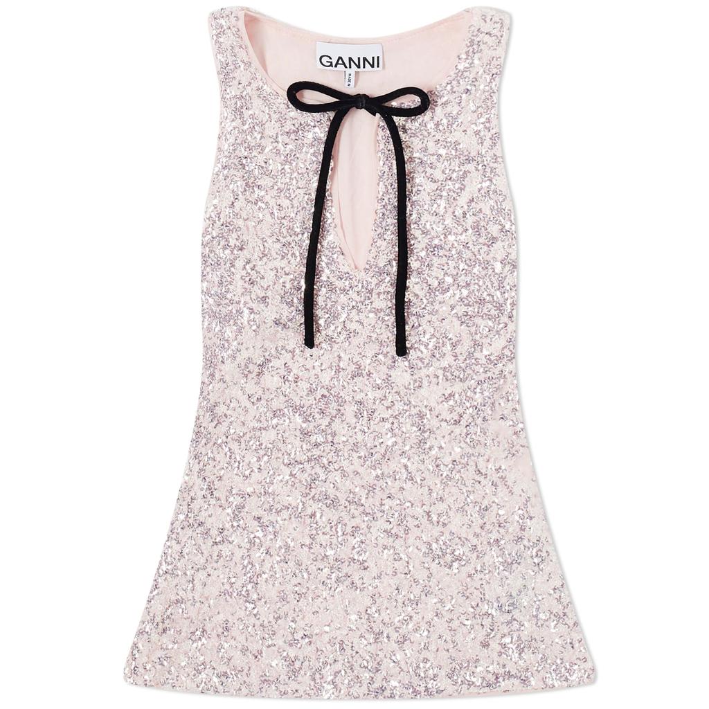 GANNI GANNI 3D Sequins Top