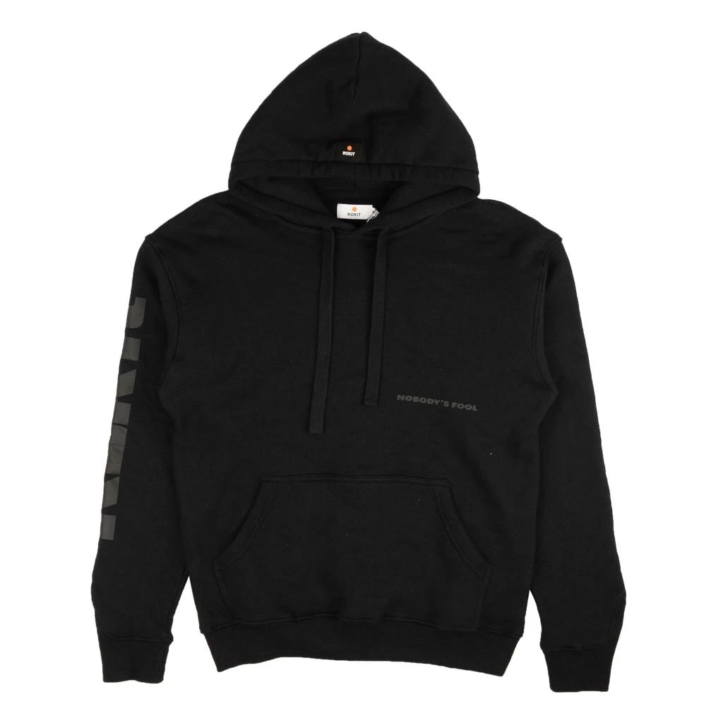 ROKIT Black The Gallery Logo Hoodie 1