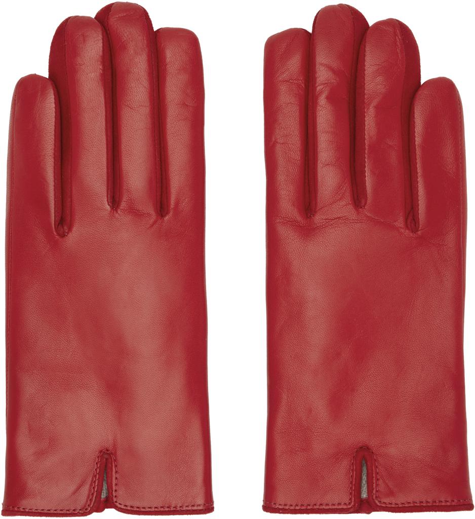 Handsome Stockholm SSENSE Exclusive Red Essentials Gloves