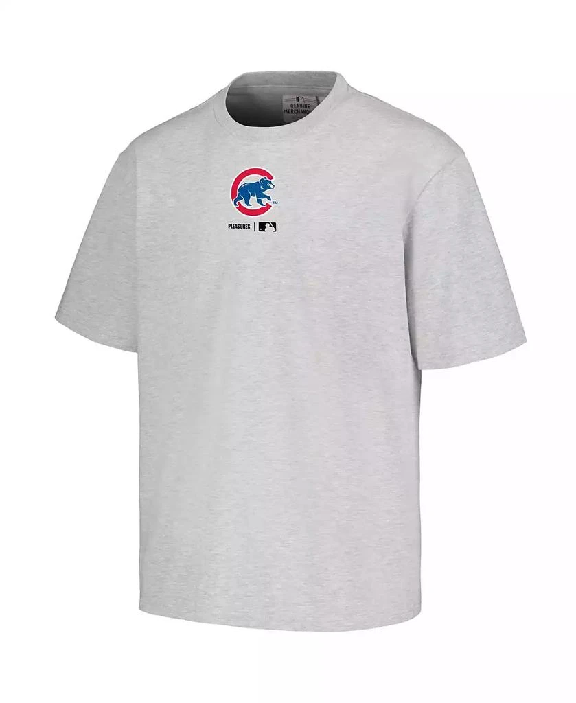 PLEASURES Men's Gray Chicago Cubs Mascot T-shirt 2