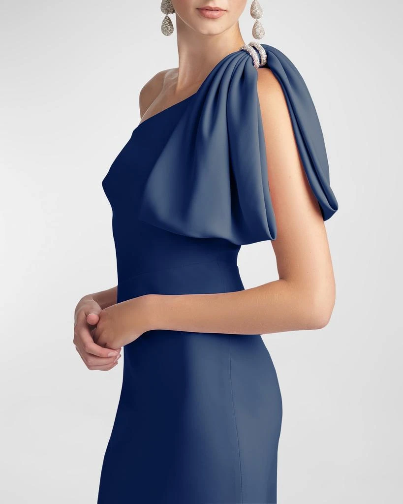 Sachin & Babi Aubrey Bias-Cut Satin Crepe Gown 4