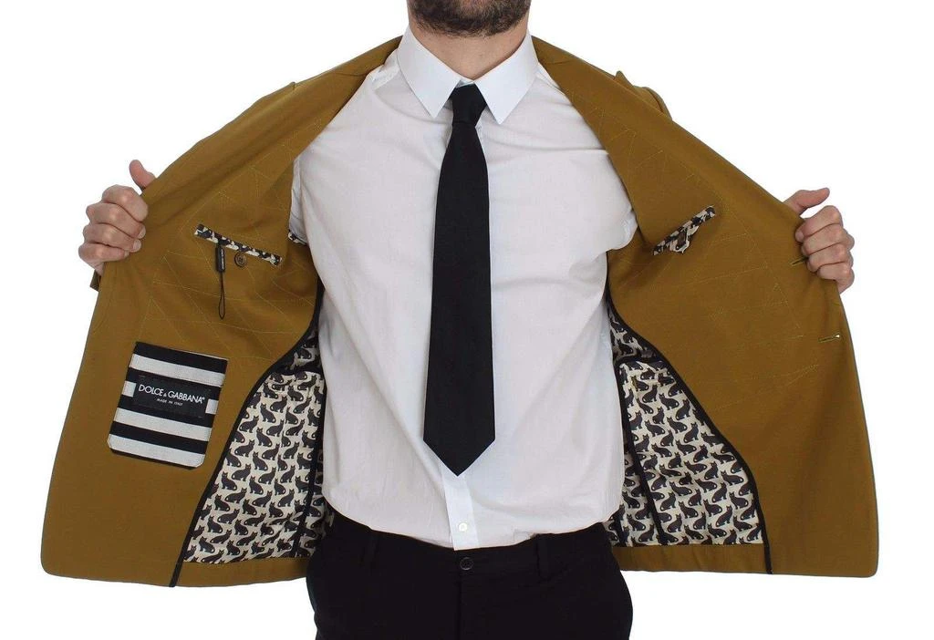 Dolce 
Gabbana Dolce 
Gabbana Yellow Cotton Stretch Blazer 6