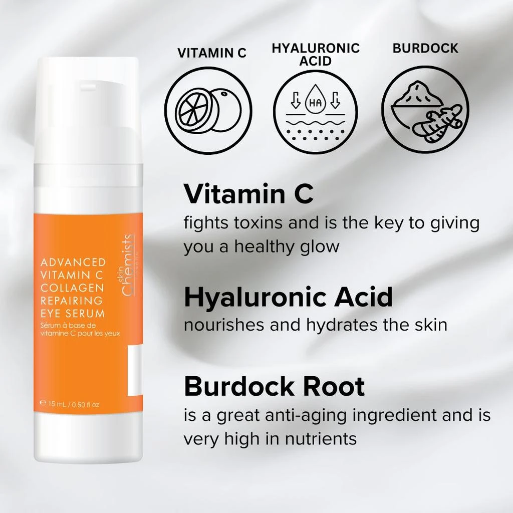 skinChemists Advanced Vitamin C Collagen Repairing Eye Serum 15ml Twin Value Savings Pack 6