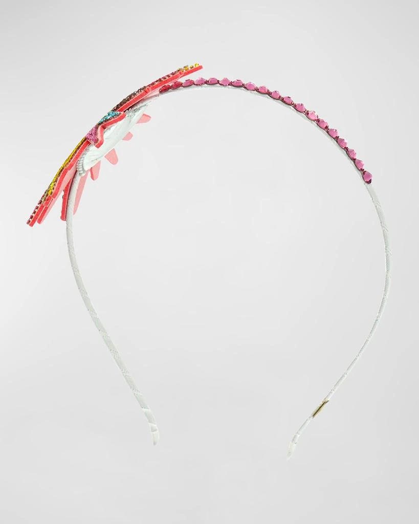Bari Lynn Girl's Rainbow Sun Emoji Headband 2