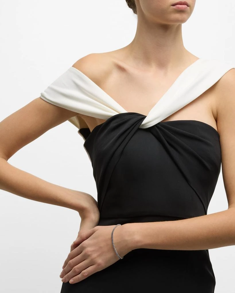 Lisa Nik Rainbow 18K White Gold Ombré Blue Sapphire Tennis Bracelet 5