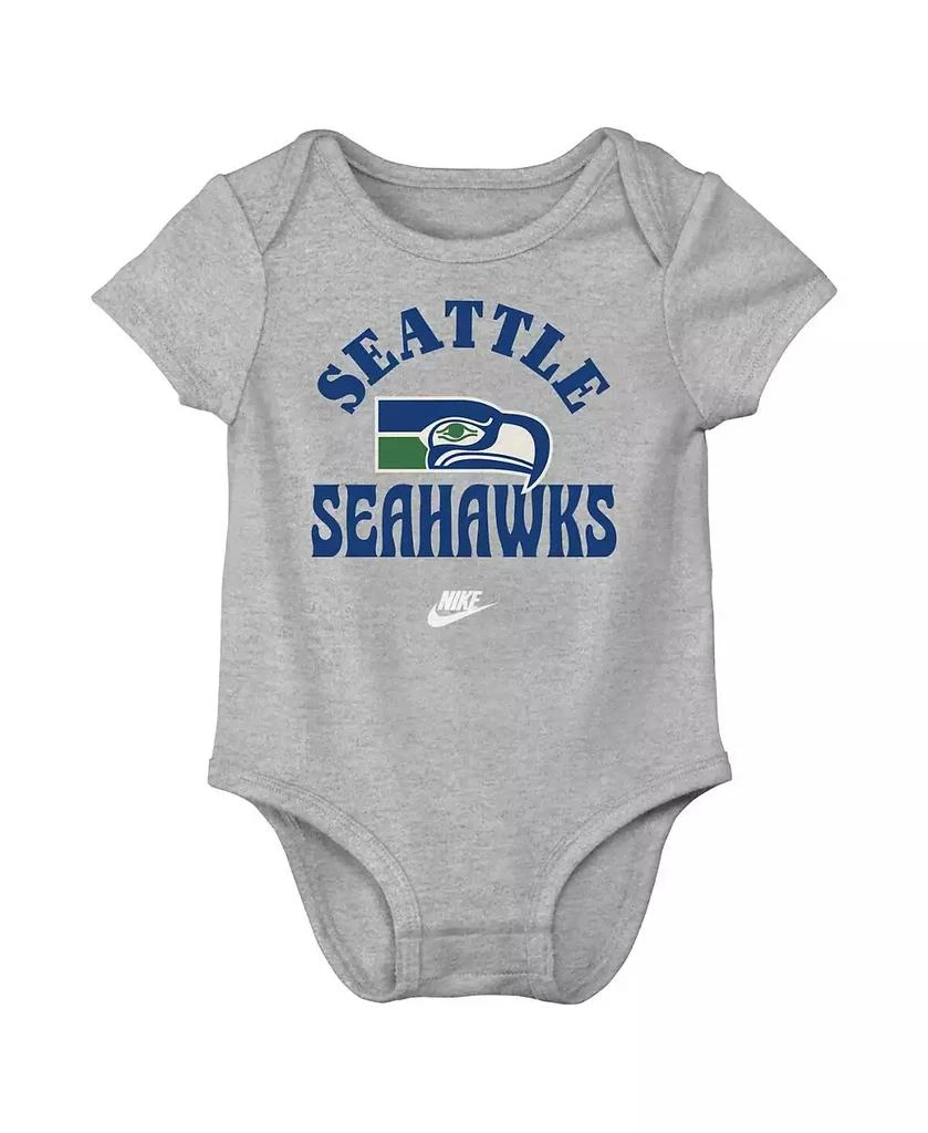 NIKE Baby Boys and Girls Seattle Seahawks Rewind 3-Pack Bodysuit 3