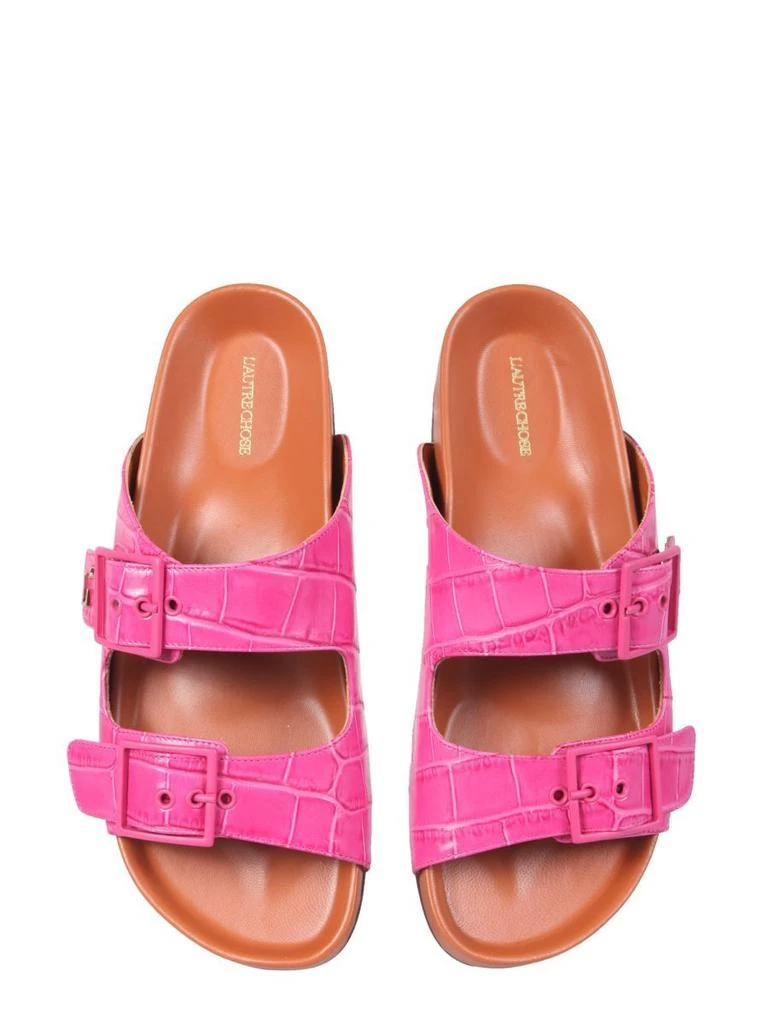 L'AUTRE CHOSE L'Autre Chose Buckle Embossed Sandals 3