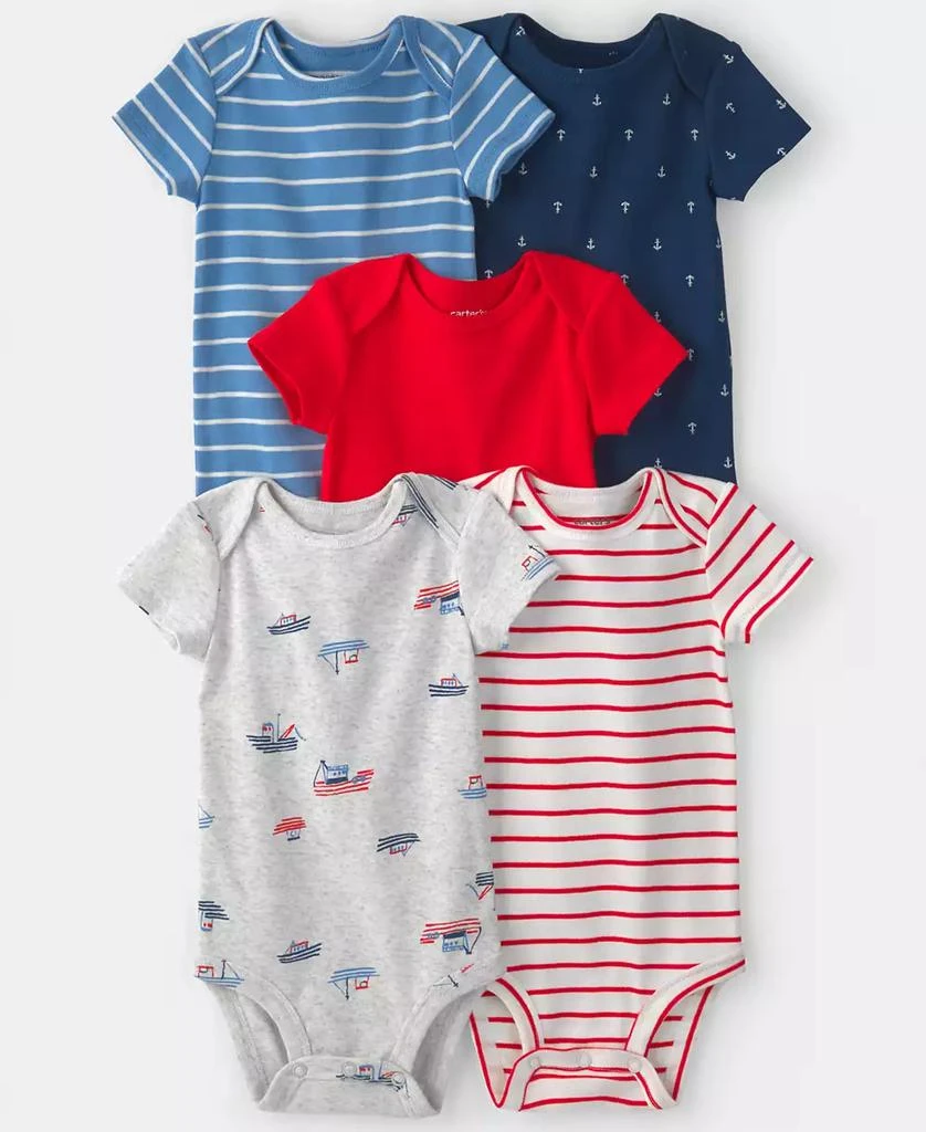 Carter's Carter’s Baby Boys' Nautical Multipack Bodysuits, 5-Pack