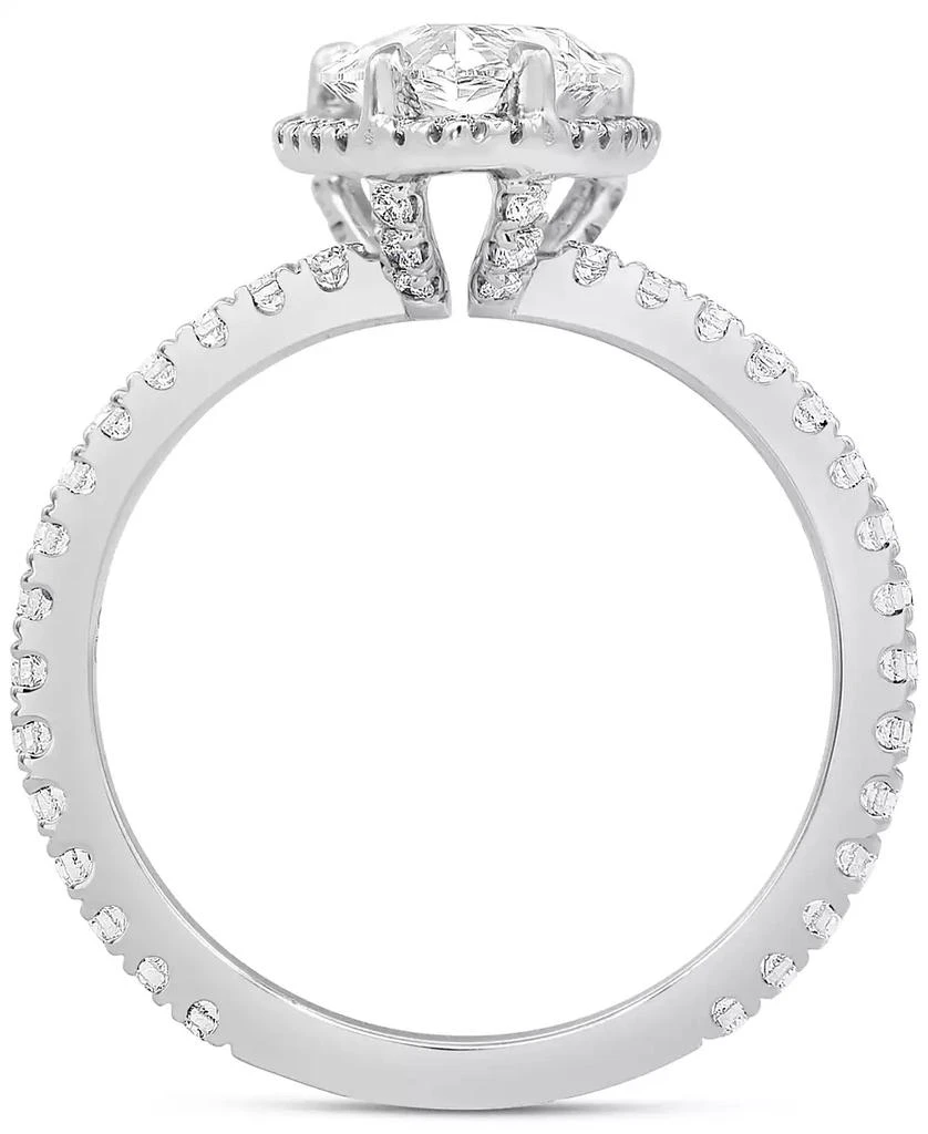 Badgley Mischka Certified Lab Grown Diamond Pear-Cut Halo Engagement Ring (2-1/2 ct. t.w.) in 14k Gold 5