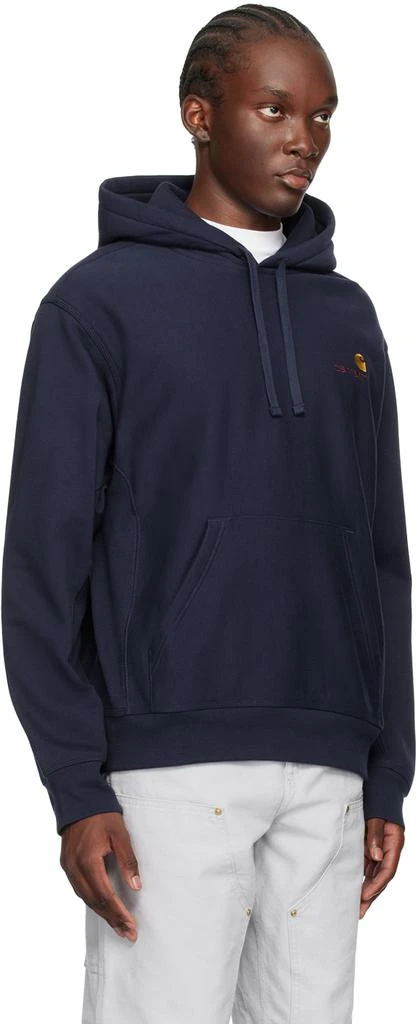 Carhartt WIP Navy American Script Hoodie 2