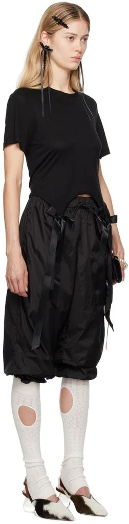 Simone Rocha Black Bow Tail Easy T-Shirt 2