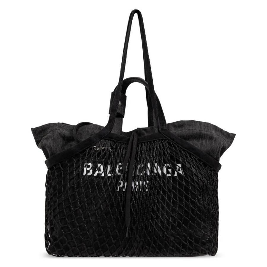 バッグ BALENCIAGA BB LOGO LEATHER TOTE HAND BAG BALENCIAGA Logo Shopping Bag Shopper Tote North-South S in