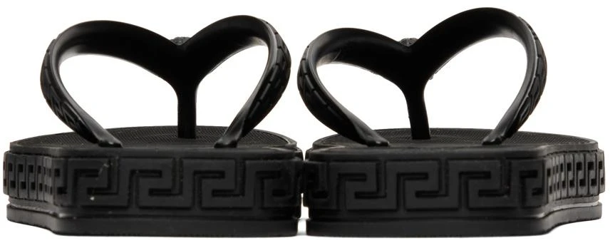 Versace Black Greca Sandals 2