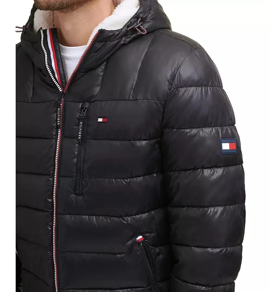 Tommy Hilfiger Men's  Sherpa Lined Hooded Quilted Puffer Jacket 3