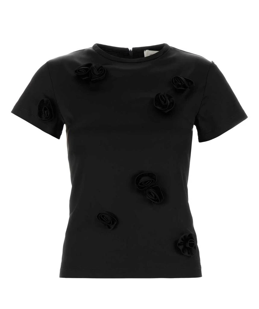 Max Mara Sportmax Mendoza Floral Embellished Crewneck T-Shirt 1
