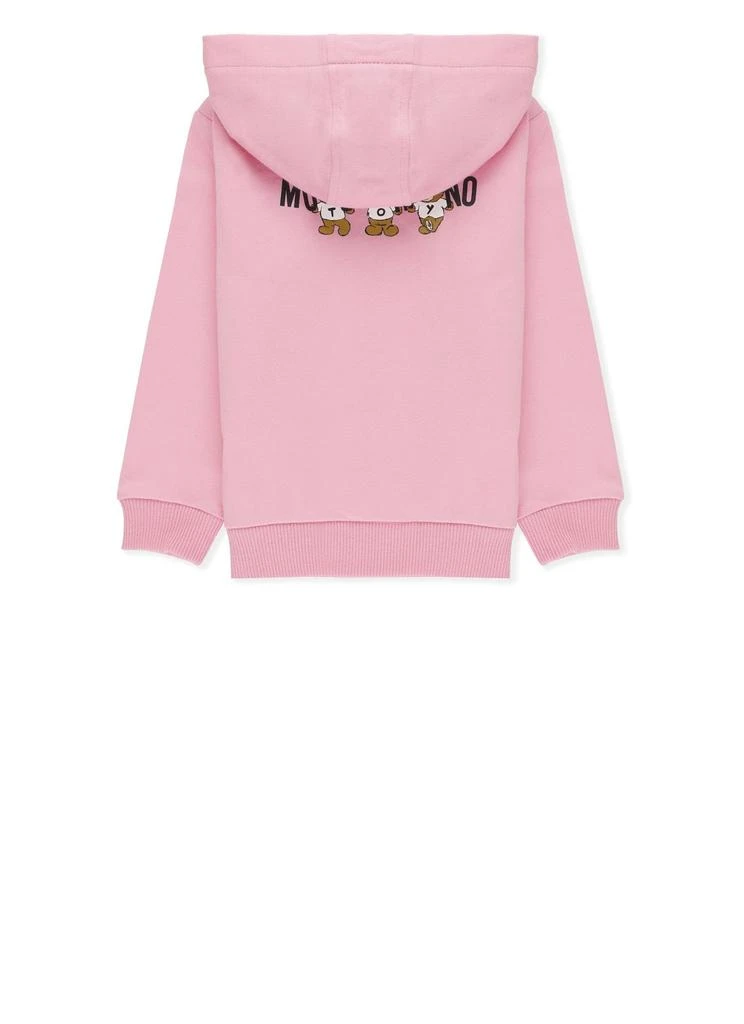 Moschino Moschino Kids Logo Printed Zipped Hoodie 2