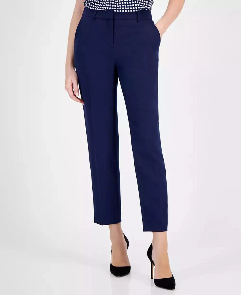 Anne Klein Women's Grace Mid Rise Straight-Leg Ankle Pants 1