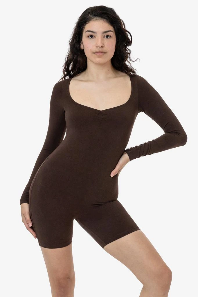 Los Angeles Apparel 83058GD - Garment Dye Sweetheart Pinch Front Long Sleeve Biketard 12