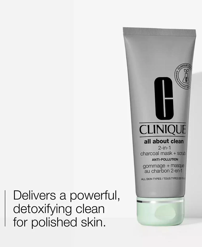 Clinique All About Clean™ 2-in-1 Charcoal Face Mask + Scrub, 3.4-oz. 2