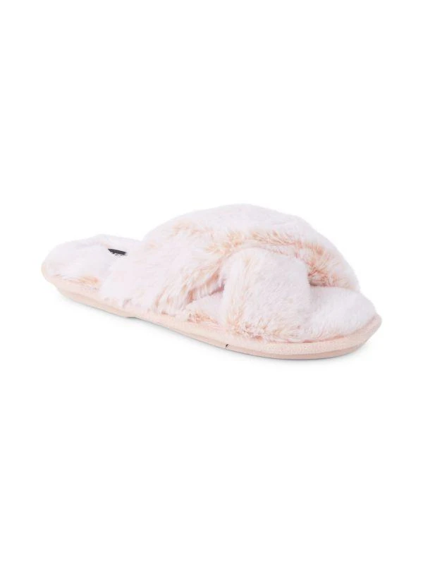 Saks Fifth Avenue Emily Faux Fur Slippers 2