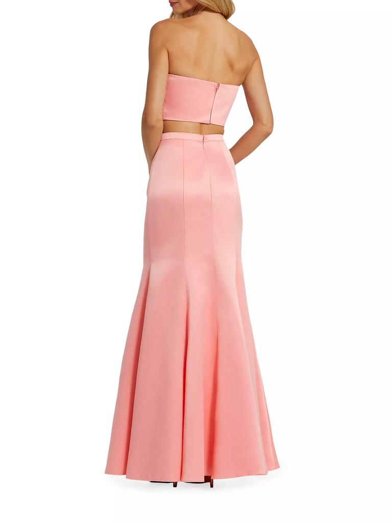 Mac Duggal Strapless Bow Top & Mermaid Skirt 2-Piece Set