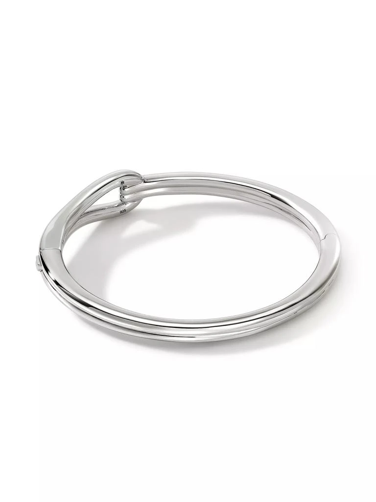 John Hardy Surf Sterling Silver Small Hinged Bangle Bracelet 5