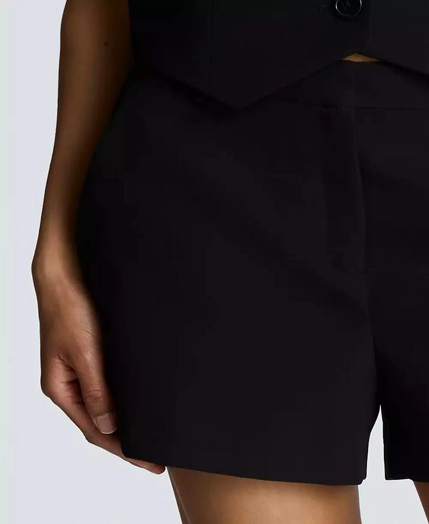 Kenneth Cole Women's Luxe Twill Fly Front Shorts 2