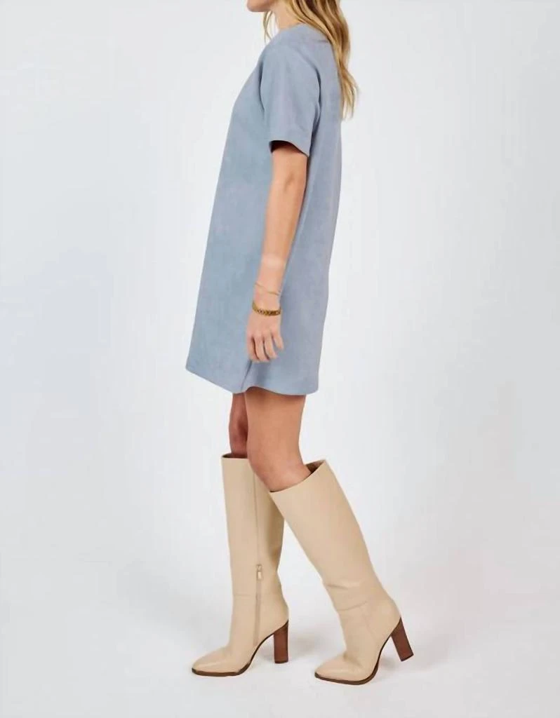 blue suede mini dress Sleeveless Bodycon Satin Blue Mini Dress main image 0