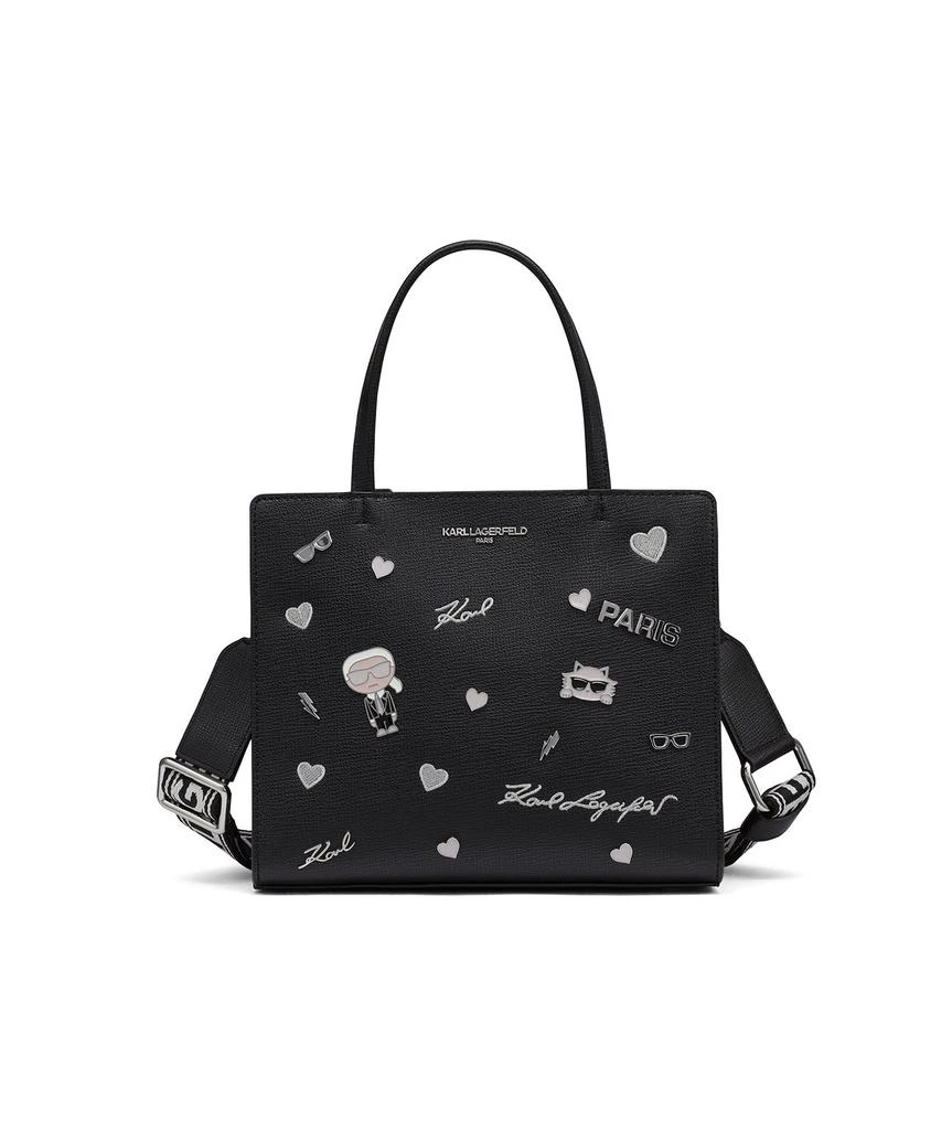 Karl Lagerfeld Paris MAYBELLE SATCHEL WITH PINS 1