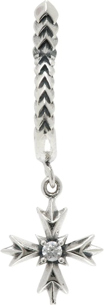 Emanuele Bicocchi Crest Crystal Hoop Single Earring