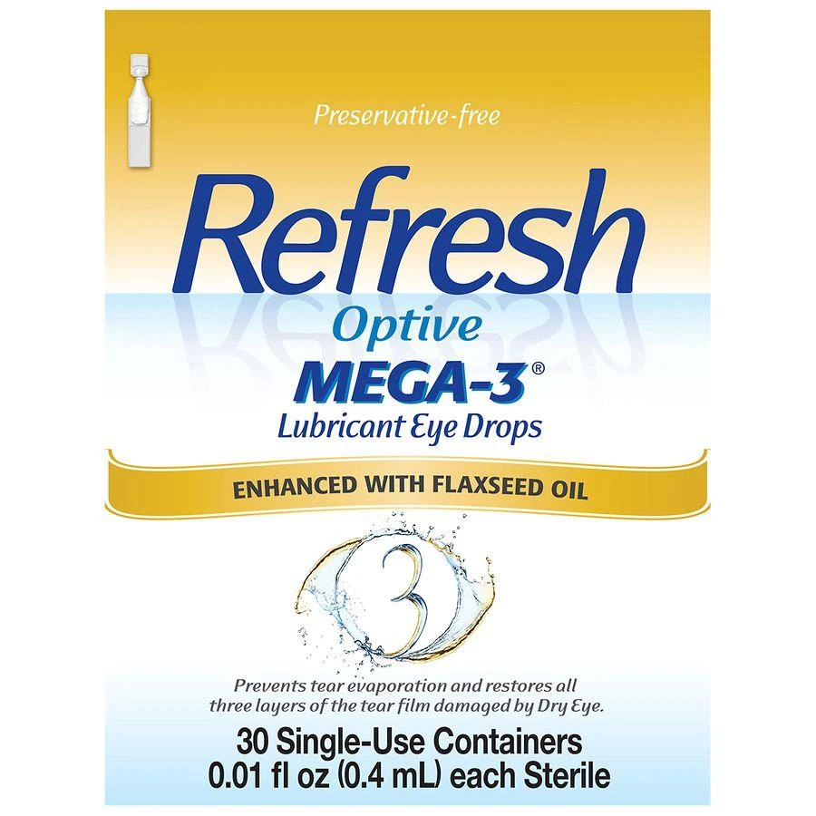 Refresh Mega-3 Lubricant Eye Drops Preservative-Free 1