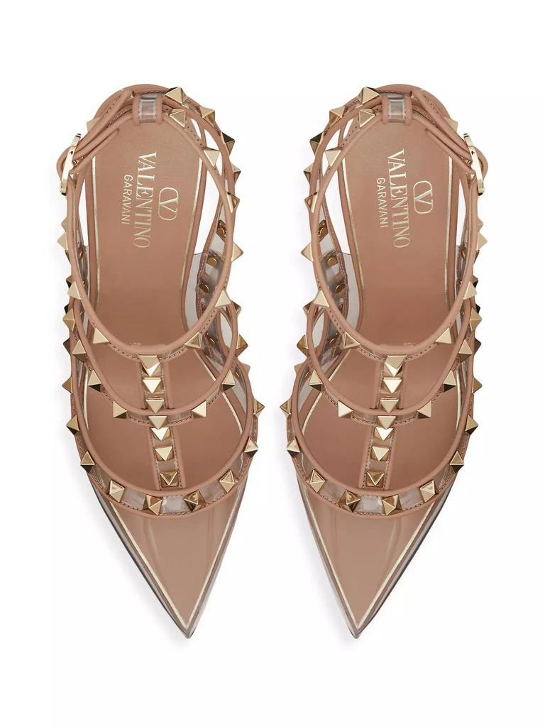 Valentino Rockstud Pumps with Straps in Transparent Polymer 100MM 4