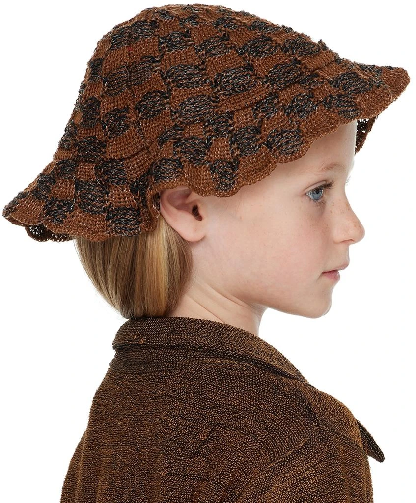 Isa Boulder SSENSE Exclusive Kids Orange 
Navy Bucket Hat 3