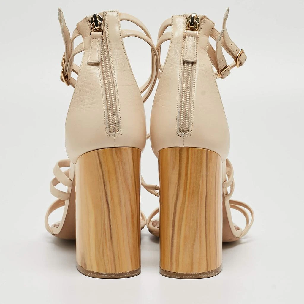 Malone Souliers Malone Souliers Cream Leather Ankle Strap Sandals Size 41 5