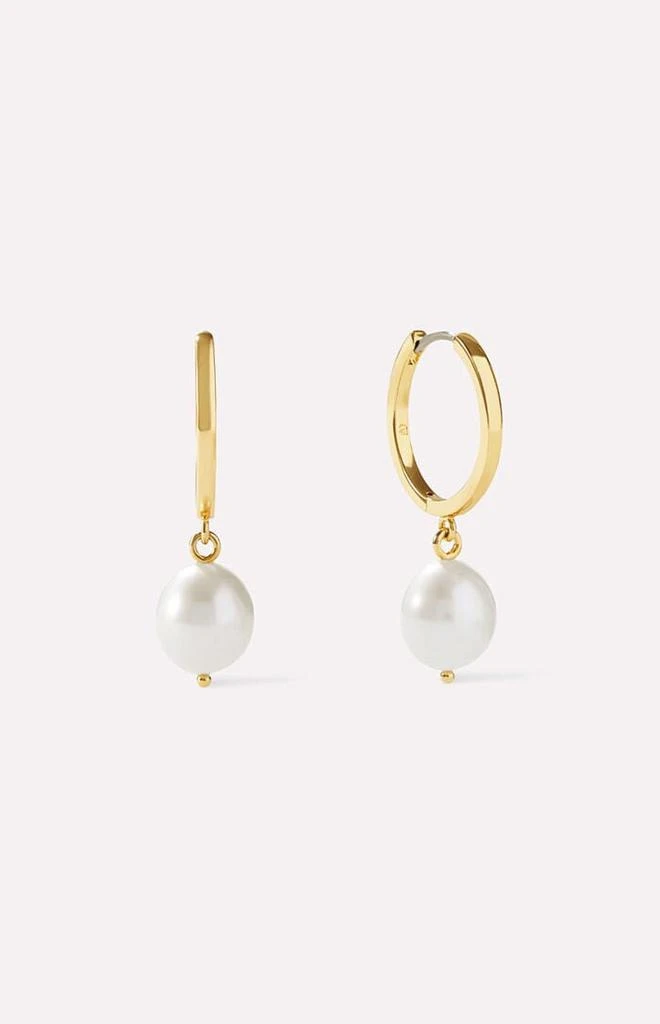 Ana Luisa Medium Frida Pearl Hoop Earrings 1