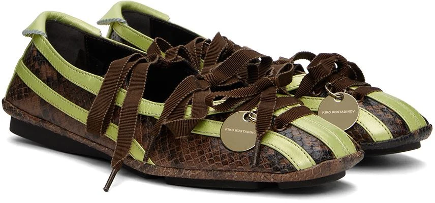 Kiko Kostadinov Brown & Green Lella Hybrid Ballerina Flats 4